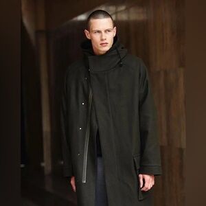 Filippa K Joel Parka Wool Mask Hooded Zip Coat